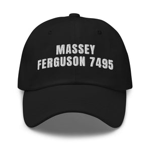 Furrow & Fields Black Massey Ferguson 7495 | Classic Dad Hat Quality Farmers Merch