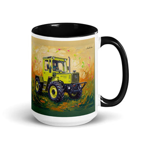 Furrow & Fields Black Mercedes-Benz MB-trac 1100 Splash Art | 15 oz Mug with Color Inside Quality Farmers Merch