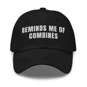 Furrow & Fields Black Reminds Me of Combines | Classic Dad Hat Quality Farmers Merch