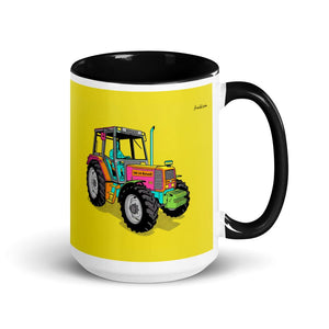 Furrow & Fields Black Renault 106-54 TL Pop Art | 15 oz Mug with Color Inside Quality Farmers Merch