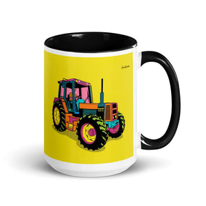 Furrow & Fields Black Renault 145.14 TX Pop Art | 15 oz Mug with Color Inside Quality Farmers Merch