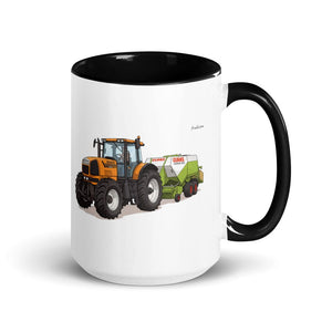 Furrow & Fields Black Renault Atles 926 RZ Illustration | 15 oz Mug with Color Inside Quality Farmers Merch