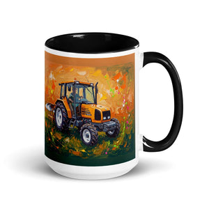 Furrow & Fields Black Renault Ceres 340X Splash Art | 15 oz Mug with Color Inside Quality Farmers Merch