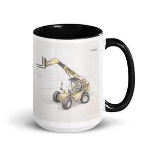 Furrow & Fields Black Sanderson 726 Teleporter Pencil Sketch | 15 oz Mug with Color Inside Quality Farmers Merch