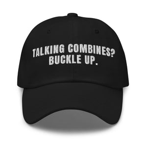 Furrow & Fields Black Talking Combines? Buckle Up. | Classic Dad Hat Quality Farmers Merch