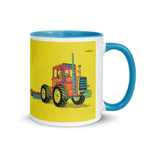Furrow & Fields Blue / 11 oz Massey Ferguson 1200 Pop Art | Mug with Color Inside Quality Farmers Merch