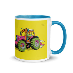 Furrow & Fields Blue / 11 oz Massey Ferguson 375 Pop Art | Mug with Color Inside Quality Farmers Merch