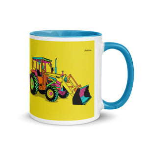 Furrow & Fields Blue / 11 oz Massey Ferguson 50E Pop Art | Mug with Color Inside Quality Farmers Merch