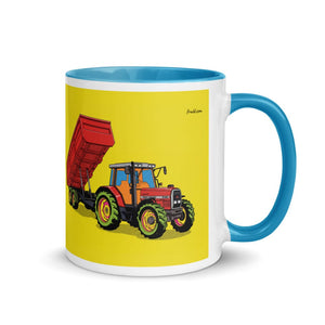 Furrow & Fields Blue / 11 oz Massey Ferguson 6180 Pop Art | Mug with Color Inside Quality Farmers Merch
