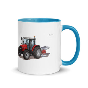 Furrow & Fields Blue / 11 oz Massey Ferguson 6255 | Mug with Color Inside Quality Farmers Merch