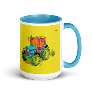 Furrow & Fields Blue Case IH 4240 XL Pro Pop Art | 15 oz Mug with Color Inside Quality Farmers Merch