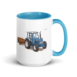 Furrow & Fields Blue Ford 7810 Generation III | 15 oz Mug with Color Inside Quality Farmers Merch
