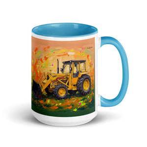 Furrow & Fields Blue Massey Ferguson 50E Splash Art | 15 oz Mug with Color Inside Quality Farmers Merch