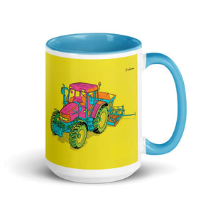Furrow & Fields Blue McCormick MC115 Pop Art | 15 oz Mug with Color Inside Quality Farmers Merch