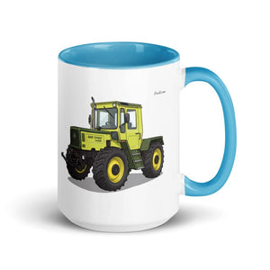 Furrow & Fields Blue Mercedes-Benz MB-trac 1100 Illustration | 15 oz Mug with Color Inside Quality Farmers Merch