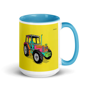 Furrow & Fields Blue Renault 106-54 TL Pop Art | 15 oz Mug with Color Inside Quality Farmers Merch
