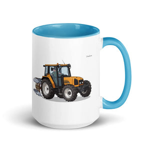 Furrow & Fields Blue Renault Ceres 340X Illustration | 15 oz Mug with Color Inside Quality Farmers Merch