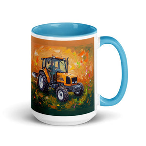 Furrow & Fields Blue Renault Ceres 340X Splash Art | 15 oz Mug with Color Inside Quality Farmers Merch