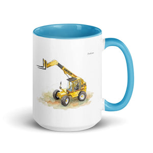 Furrow & Fields Blue Sanderson 726 Teleporter Watercolor | 15 oz Mug with Color Inside Quality Farmers Merch