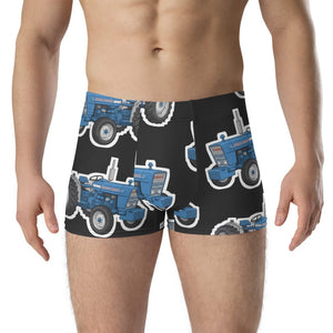 Furrow & Fields Boxer Briefs Ford 3000 Big Print Boxer Briefs – Charcoal Quality Farmers Merch