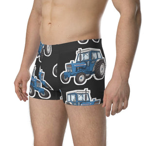 Furrow & Fields Boxer Briefs Ford 4000 Big Print Boxer Briefs – Charcoal Quality Farmers Merch