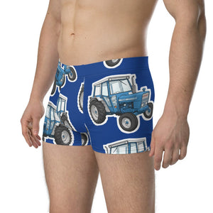 Furrow & Fields Boxer Briefs Ford 4600 Big Print Boxer Briefs – Blue Quality Farmers Merch