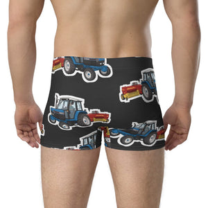Furrow & Fields Boxer Briefs Ford 6640 Big Print Boxer Briefs – Charcoal Quality Farmers Merch