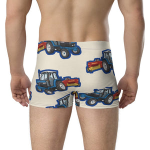 Furrow & Fields Boxer Briefs Ford 6640 Big Print Boxer Briefs – Cream Quality Farmers Merch