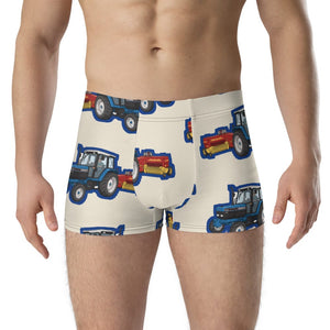 Furrow & Fields Boxer Briefs Ford 6640 Big Print Boxer Briefs – Cream Quality Farmers Merch
