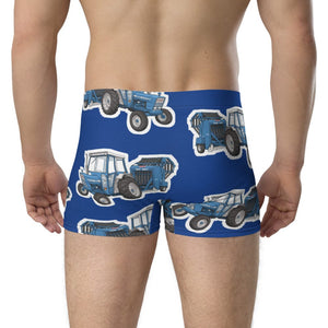 Furrow & Fields Boxer Briefs Ford 7600 Big Print Boxer Briefs – Blue Quality Farmers Merch