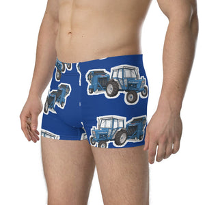 Furrow & Fields Boxer Briefs Ford 7600 Big Print Boxer Briefs – Blue Quality Farmers Merch