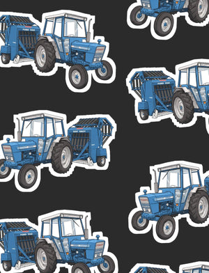 Furrow & Fields Boxer Briefs Ford 7600 Big Print Boxer Briefs – Charcoal Quality Farmers Merch