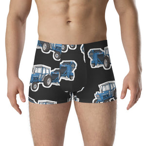 Furrow & Fields Boxer Briefs Ford 7600 Big Print Boxer Briefs – Charcoal Quality Farmers Merch