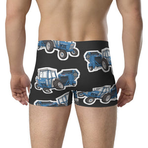 Furrow & Fields Boxer Briefs Ford 7600 Big Print Boxer Briefs – Charcoal Quality Farmers Merch