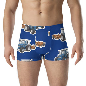 Furrow & Fields Boxer Briefs Ford 7810 Big Print Boxer Briefs – Blue Quality Farmers Merch