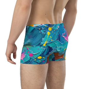 Furrow & Fields Boxer Briefs Hereford Cow Splash Art | Boxer Briefs Quality Farmers Merch