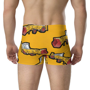 Furrow & Fields Boxer Briefs JCB 3C II Big Print Boxer Briefs – Yellow Quality Farmers Merch