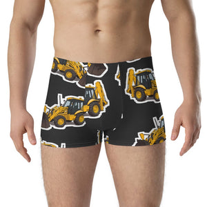 Furrow & Fields Boxer Briefs JCB 3CX Sitemaster Plus Big Print Boxer Briefs – Charcoal Quality Farmers Merch