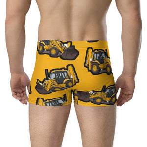 Furrow & Fields Boxer Briefs JCB 3CX Sitemaster Plus Big Print Boxer Briefs – Yellow Quality Farmers Merch