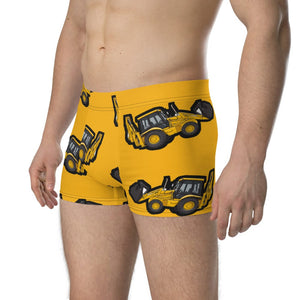 Furrow & Fields Boxer Briefs JCB 3CX Sitemaster SRS Big Print Boxer Briefs – Yellow Quality Farmers Merch