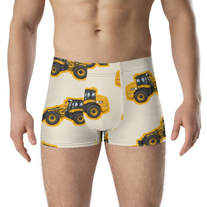 Furrow & Fields Boxer Briefs JCB TM420 Big Print Boxer Briefs – Cream Quality Farmers Merch