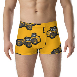 Furrow & Fields Boxer Briefs JCB TM420 Big Print Boxer Briefs – Yellow Quality Farmers Merch