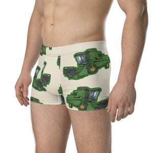 Furrow & Fields Boxer Briefs John Deere 1085 Big Print Boxer Briefs – Cream Quality Farmers Merch