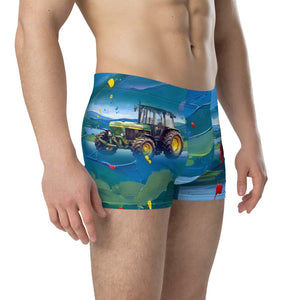 Furrow & Fields Boxer Briefs John Deere 3050 Splash Art | Boxer Briefs Quality Farmers Merch