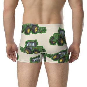 Furrow & Fields Boxer Briefs John Deere 4350 Big Print Boxer Briefs – Cream Quality Farmers Merch