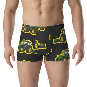 Furrow & Fields Boxer Briefs John Deere 4955 Big Print Boxer Briefs – Charcoal Quality Farmers Merch