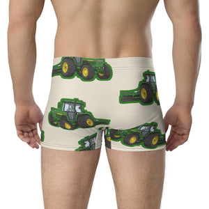 Furrow & Fields Boxer Briefs John Deere 4955 Big Print Boxer Briefs – Cream Quality Farmers Merch