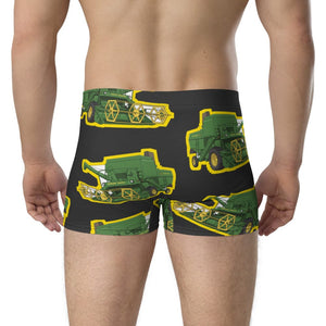 Furrow & Fields Boxer Briefs John Deere 530 Big Print Boxer Briefs – Charcoal Quality Farmers Merch
