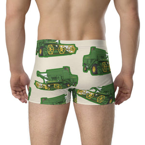 Furrow & Fields Boxer Briefs John Deere 530 Big Print Boxer Briefs – Cream Quality Farmers Merch
