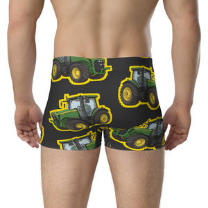 Furrow & Fields Boxer Briefs John Deere 8345R Big Print Boxer Briefs – Charcoal Quality Farmers Merch
